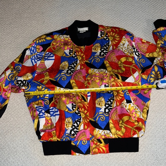 Spenserjeremy 100% Silk Vintage 80s 90s Vivid Colors Large Bomber Jacket… - Picture 11 of 16